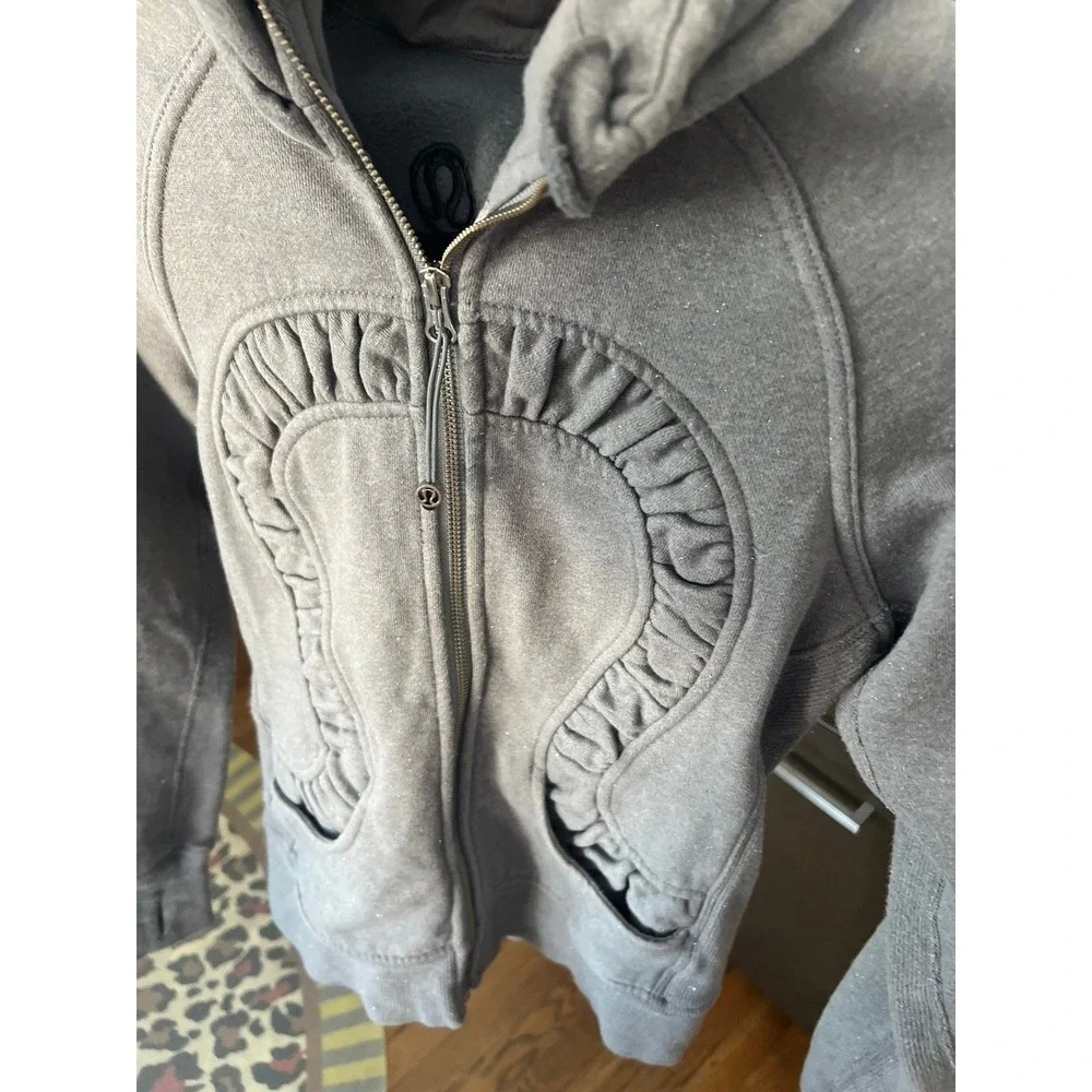 Lululemon Scuba zip-up hoodie grey sparkle/shimmer women's‎ 4